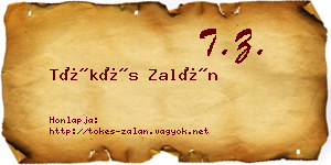 Tőkés Zalán névjegykártya