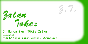 zalan tokes business card