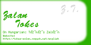 zalan tokes business card